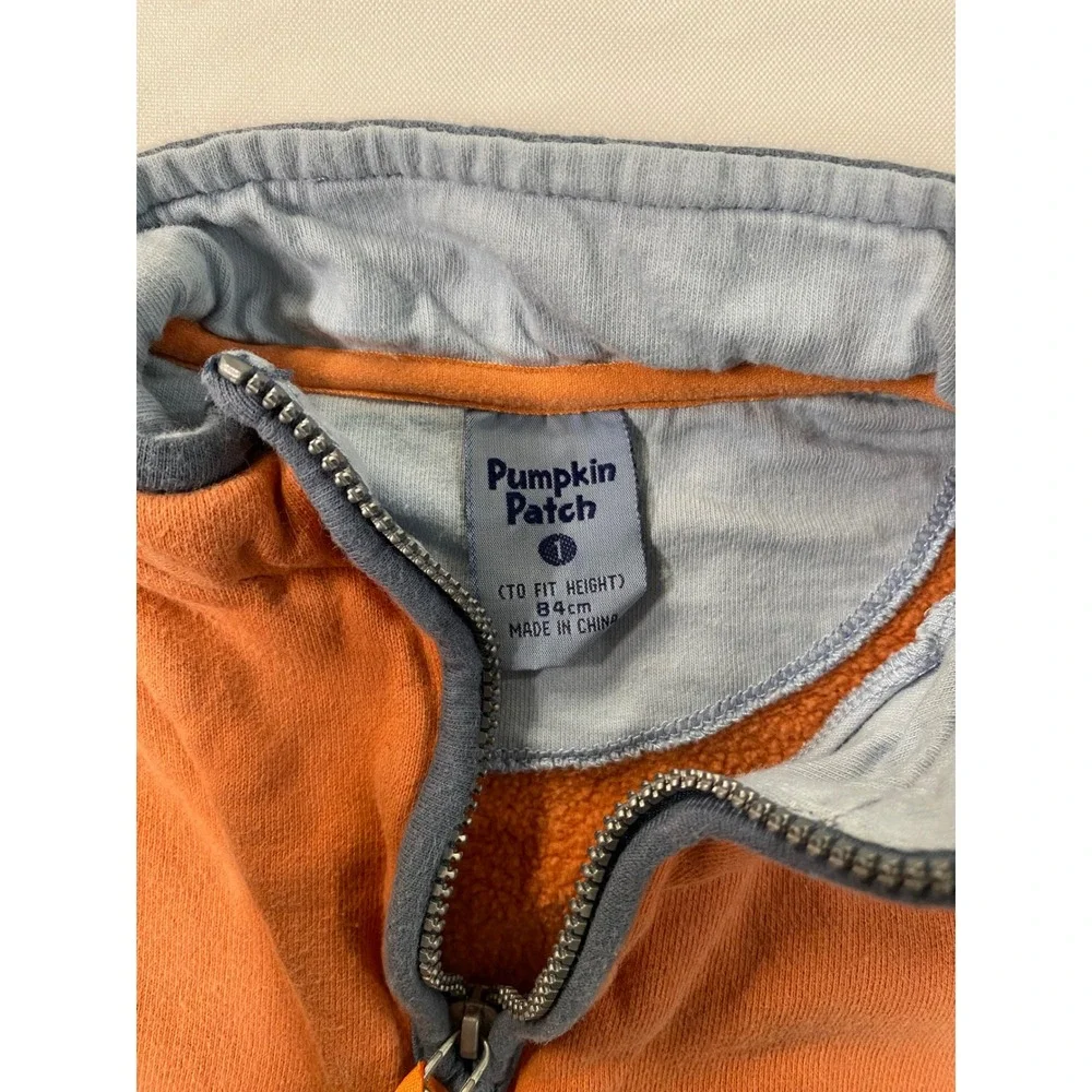 Kids Orange Champ Pullover Sweater & Gray Gap Zip Hoodie Set Size 12-18 months